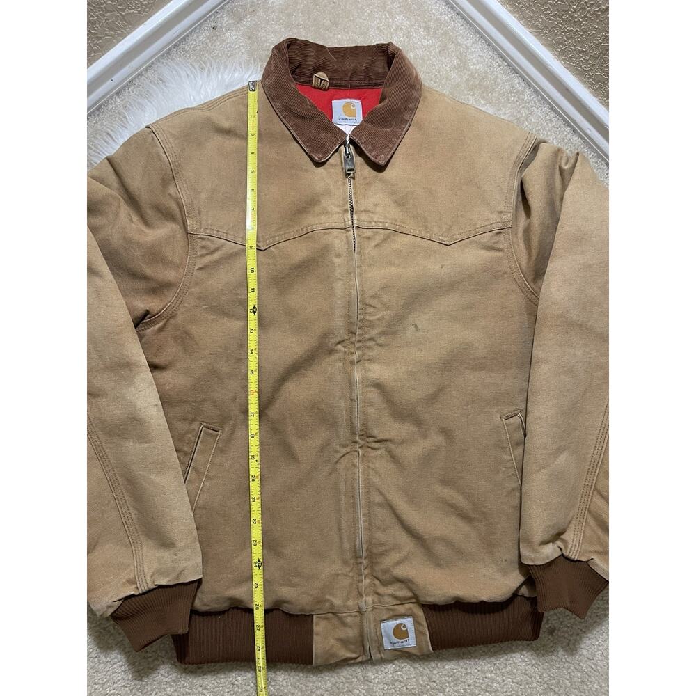 Vintage Carhartt Jacket Men's XL Santa Fe Red Lined Canvas Brown USA J13 BRN - Picture 3 of 8